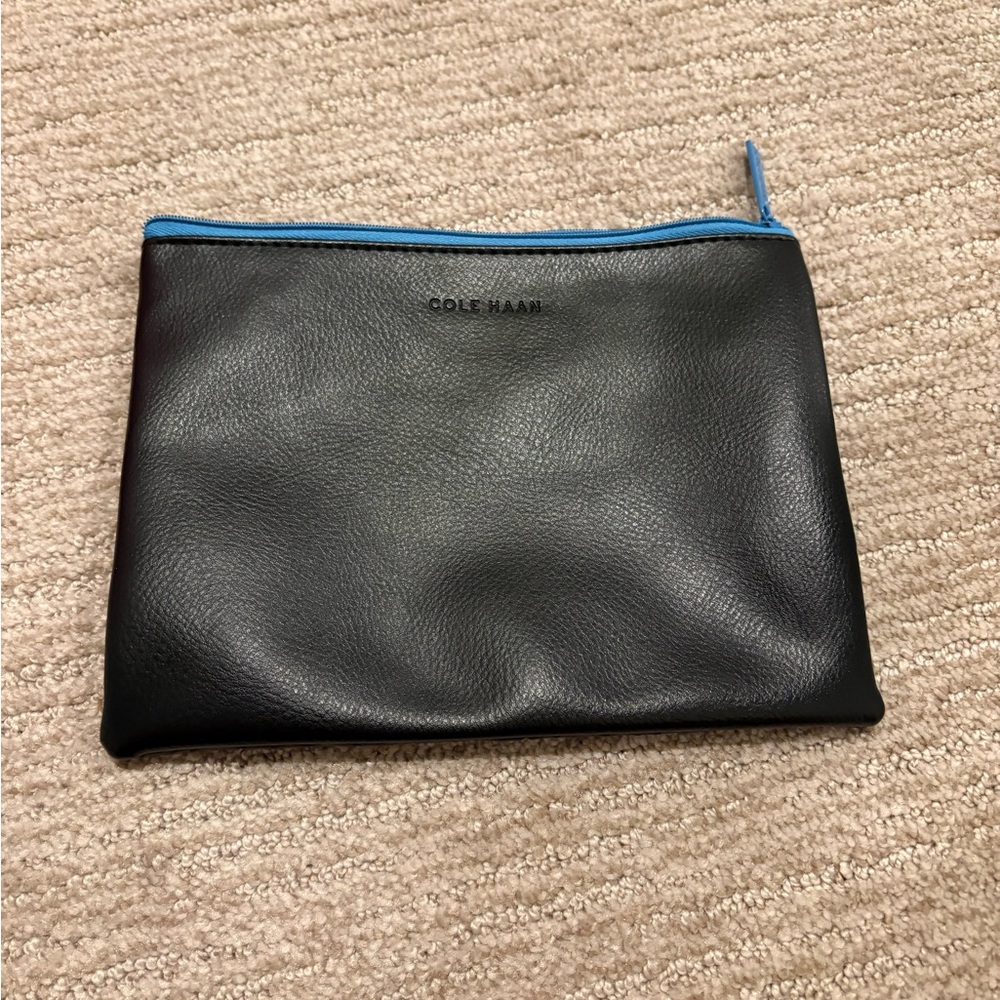 Cole Haan Black Pouch with Blue Accent